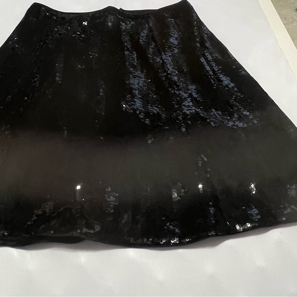 Emporio Armani Shimmering Black Skater Skirt